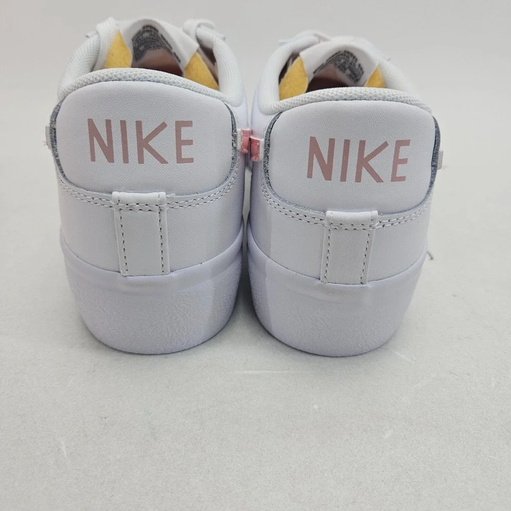Nike Blazer Platform Low Womens 8.5 White Pink Glaze walking‎ shoes US Size